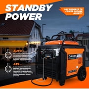 GENMAX 17000W Peak Tri-Fuel Inverter Generator, 2-Wire Auto Start Stop, Ultra Quiet with CO Sensor, Dual 50A Outlets, EPA Certified for Home Backup & Construction