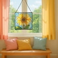 thumbnail image 5 of Sunflower Flower Stained Glass Panels, Square Shaped Window Hangings, Tiffany Glass Traditional Art Crafts for Home Decor Gifts 132OR7, 5 of 6