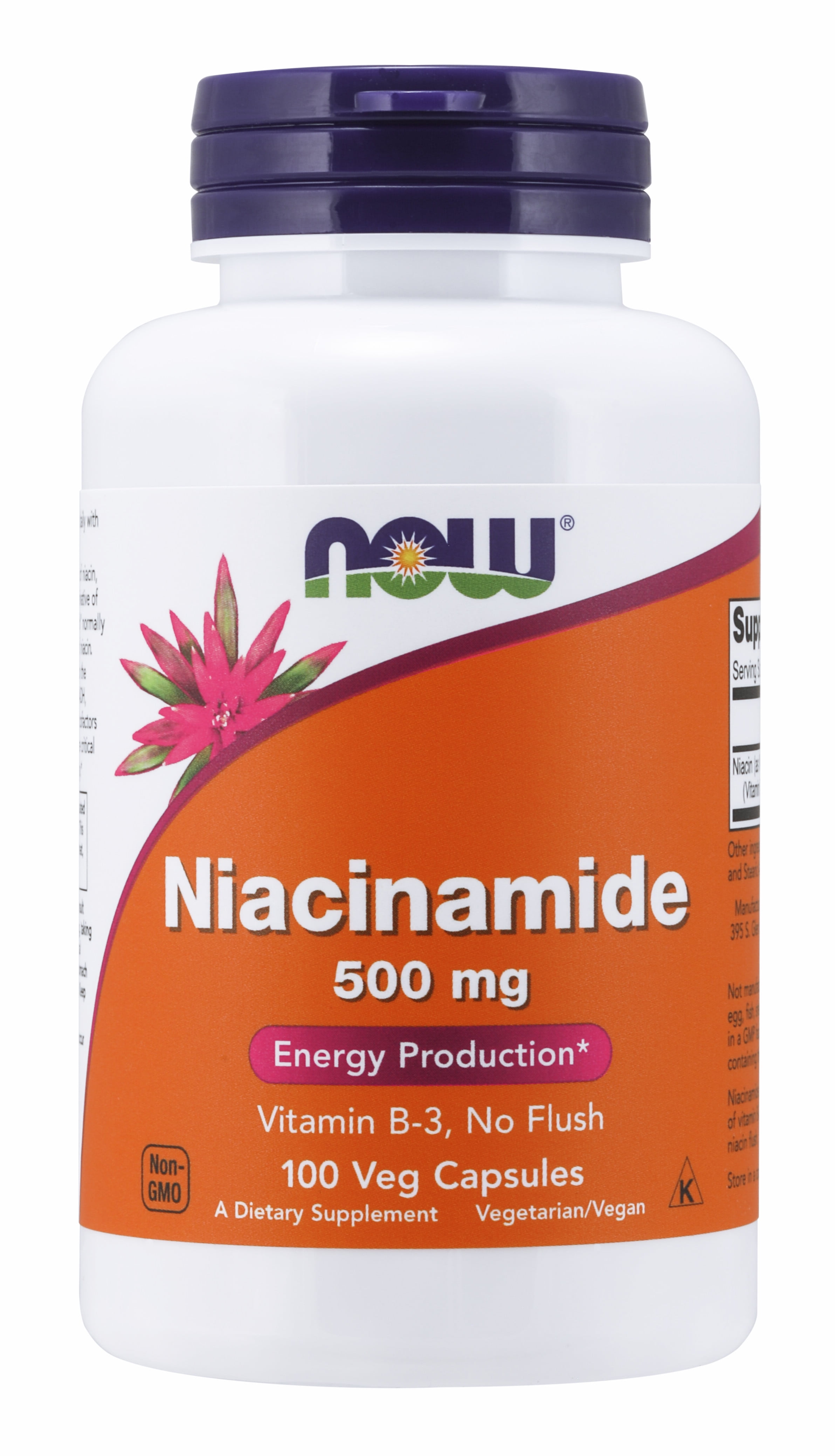 NOW Supplements, Niacinamide (Vitamin B-3) 500 Mg, Energy Production ...