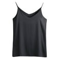 thumbnail image 5 of Uaswgudfs Women's Close Fit & Comfortable Silk Satin Camisole Top - V-Neck Sleeveless Nightwear & Pajama Pink Tanks, 5 of 5