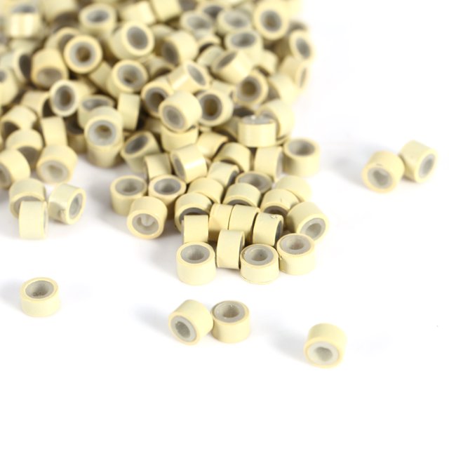 Anneaux de Liaison d'Extension de Cheveux Doublés de Silicone 4MM Outils 12 Types 200/500/1000/2000 Pcs