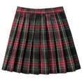 thumbnail image 4 of JIKNTTR Plaid Skirts For Women High Waist Pleated Skater Skirts Women's Casual Pleated A Line Mini Skirt Basic Versatile Skirts Summer Casual Skirts, 4 of 5