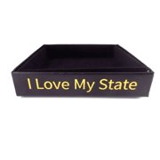 I Love My State Vermont State Brass Ornament Black Gift Box