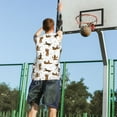 thumbnail image 5 of Naloa German Shepherd Dog Basketball Jersey Reversible Men's Mesh Athletic Sports Shirts Training Practice S-4XLX-Large, 5 of 6