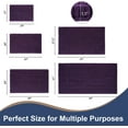 thumbnail image 2 of Soft Plush Microfiber Bathroom Rugs , Absorbent , Non Skid Machine Wash Dry Floor Mats for Tub , Shower (17x24inches , Plum), 2 of 6