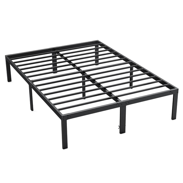 Somier de cama Simple Deluxe de 14 pulgadas, tamaño queen con almacenamiento, negro