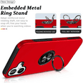 thumbnail image 6 of Entronix Heavy Duty Ring Case Designed for iPhone 17, Shockproof Slim Fit Kickstand, Red, 6 of 7