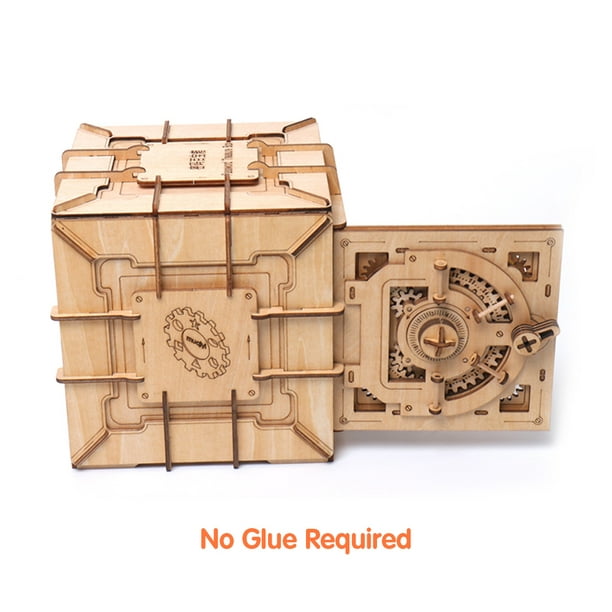Universal - Modèle mécanique KIT DE CONSTRUCTION DIY 3D BOIS Puzzle Coffre  au trésor Modèle Jouets Cadeaux Garçons Filles Sacs Perdus