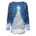 thumbnail image 5 of Ounisa Crewneck Sweatshirts for Women Merry Christmas Lightweight Pullover Christmas Tree Christmas Lights Snowflake Sequin Graphic Tops, 5 of 5