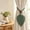 Green, variant on Curtain Tiebacks, Bohemian Cotton Leaf Curtain Tiebacks, Handwoven Drapery Holdbacks for Curtains Braided Thin Thick Home Office Window Draperies