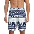 thumbnail image 3 of Lsque Sea Underwater Animals1 Mens Sleep Pajama Shorts,Short Pajama Pants, Cotton Ultra-Soft Knit-Small, 3 of 9