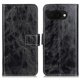 thumbnail image 1 of For Google Pixel 9a Leather Case Wallet Phone Cover Crazy Horse Texture - Black, 1 of 5