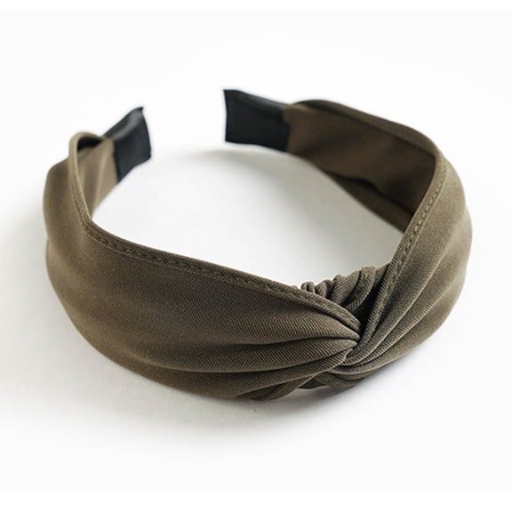 Cuekondy Heardband for Women Headband Pure Color Hairband Bow Tie Velvet Wide-Brimm Headwrap Hair Band Green Heardband
