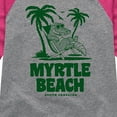 thumbnail image 3 of Instant Message - Myrtle Beach Alligator - Toddler & Youth Girls Raglan Graphic T-Shirt, 3 of 6