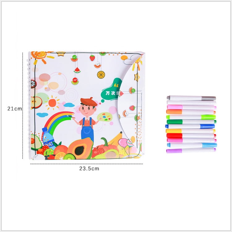 Preschool Travel Art Toy Scribbler Board for Road Trip Car Game Writing Painting Set Gift for Boys Girls Age 3,4,5,6 Kids Erasable Doodle Book Set Toddlers Activity Toys Reusable Drawing Pads 