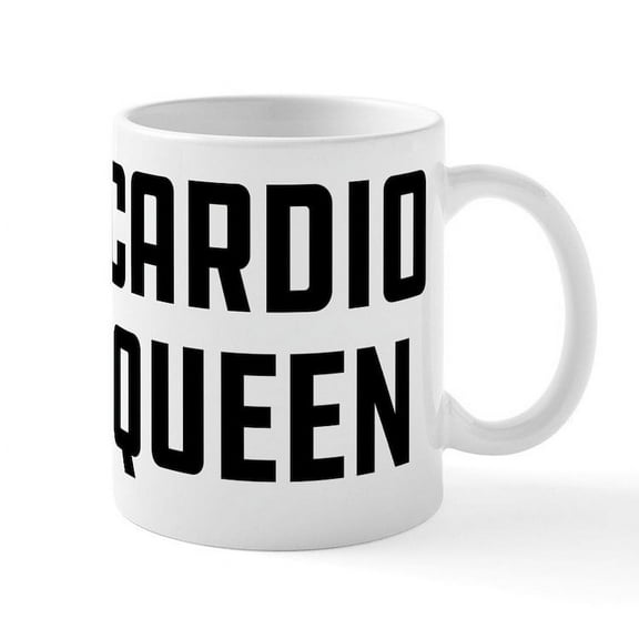 CafePress - Cardio Queen - 11 oz Ceramic Mug - Novelty Coffee Tea Cup