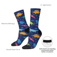 thumbnail image 4 of Pofeuu Dinosaurs Print Crew Socks, Adult Running Hiking Socks for Youth and Adult, 4 of 6