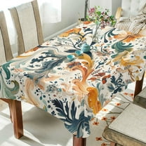 Yayeee Tablecloths 54" x 54" Rectangle Wrinkle Resistant Party Table Cover, Whimsical Leaves