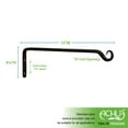 thumbnail image 2 of ACHLA Designs TSH-10-2 15 in. Straight Upcurled Bracket, Black - Pack of 2, 2 of 2