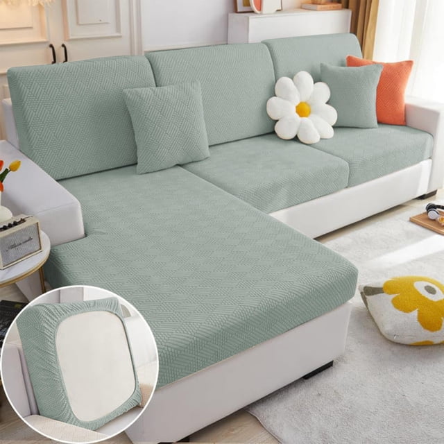 ViLaViDeca Sofa Covers Couch Covers For Sectional Sofa 2025 Couch Cushion Covers Sofa Covers Soothing Home Sofa Covers Washable Stretch Slipcovers, L Green