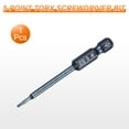 thumbnail image 3 of Uxcell 1/4" Hex Shank 6mm Magnetic 2.6" Long 5-Point Torx Screwdriver Bit Blue, 3 of 7