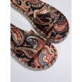 thumbnail image 4 of Women Paisley Pattern Slide Sandals  Vacation Summer Flat Sandals, 4 of 7