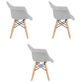 thumbnail image 2 of Juego de tres sillas Eames con descansabrazo para Niños y Niñas (GRIS), 2 of 4