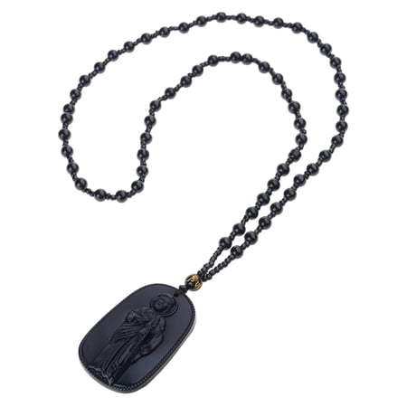 Exquisite Imitation Jades Pendant Necklace Symbolizing Divine Safeguards And Serenity Individualized Buddhas Jewelry