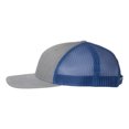 thumbnail image 2 of Richardson - Adjustable Snapback Trucker Mesh Cap, HeatherGrey / Royal, 2 of 3