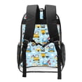 thumbnail image 2 of Susaid Building Truck Print Clear Backpack See Through Transparent Plastic Clear Bookbags for School, College, Stadium,Work, 2 of 7