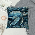 thumbnail image 2 of JRXY Sea Turtle Pillow Cases Cushion Covers Ocean Throw Pillow Covers Soft Reptile Tortoise Decorative Throw Pillowcases Nautical Themed Green Grey Cushion Cases 22x22in, 2 of 5