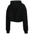 thumbnail image 3 of Women's The Wild Collective Black Las Vegas Raiders Cropped Pullover Hoodie, 3 of 4