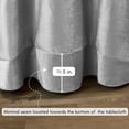 thumbnail image 3 of 120 Inch Round Velvet Tablecloth - Gray, Wedding Linen Tablecloth for Standard 5 ft. Round Tables, 3 of 4