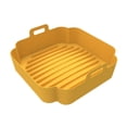 thumbnail image 2 of Fairnull Air Fryers Liner Double Handle Heat Resistant Square Dishwasher Safe Silicone Baking Pan Waterproof Non-stick Frying Chicken Basket Mat Kitchen Accessories, 2 of 10