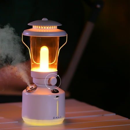 

SHIMELE Portable Humidifier Humidifier with Dimmable Light 260ML Kerosene Lamp Hanging Cool Mist Humidifiers for Bedroom Indoor Outdoor Plant Travel Camping