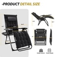 thumbnail image 6 of LIFERECORD Zero Gravity Chair, Patio Folding Recliner with Removable Cushion Portable Reclining Chairs with Cup Holder Trays for Outdoor, Black, 6 of 10