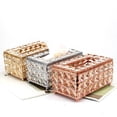 thumbnail image 5 of Caja de pañuelos de cristal europea, sencilla, para mesa de centro de sala de estar, caja de almacenamiento de escritorio, caja de papel para servilletas, 5 of 5
