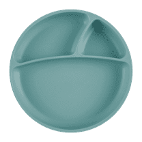 MinikOiOi Portions - Aqua Green 100% Food Grade Silicone Plates With Suction and High Holding Capacity, BPA Free - 6m+ Unisex - Infant, Does Not Bend Easily