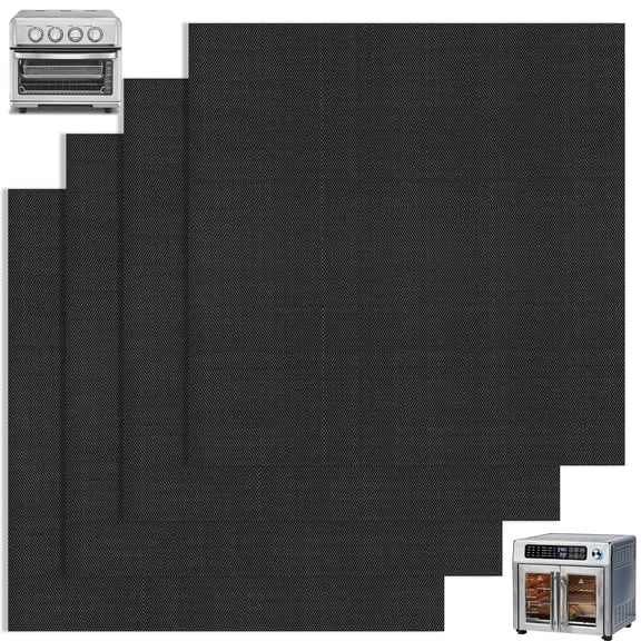 GCQ 4PCS Professional Grade Fiberglass Baking Mat - Perfect Fit for Cuisinart Convection Toaster Ovens & 26QT Extra Large Air Fryer