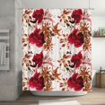 thumbnail image 7 of Shower Curtain, Big Lilies Flowers Washable Shower Curtain for Bathroom, Waterproof Bathroom Shower Curtain Set with Hooks Long Shower Curtain 72x72in Home Decor, 7 of 7