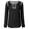 thumbnail image 4 of Chemise Creuse à Manches Longues et Col Rond en Dentelle pour Femmes, 4 of 4