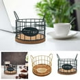 thumbnail image 1 of Coffee Capsule Storage,Iron Desktop Basket,Kitchen Storage,10-Capacity,Space-Saving,Modern Design,For Home/Office,Coffee Storage Solution,Capsule Organizer,PENDANE,Black, 1 of 8