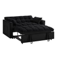 thumbnail image 6 of 4 in1 Loveseat Sofa Bed with Armrests & Storage Pockets, Multi-Function Tufted Pull-out Sofa Bed with Adjustable Backrest and Pillows, Convertible Loveseat Sofa Couch, 6 of 12