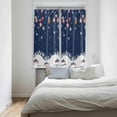 thumbnail image 4 of Christmas Green Kitchen Curtain 63 Inch Length Window Curtains and Drapes for Cafe/Living Room, Winter White Snowflakes Xmas Balls Window Treatment Rod Pocket Drapery Panels Curtains,42x63, 4 of 5