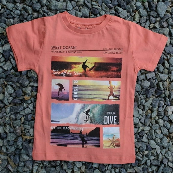 Wear Sierra Toddler & Kids Crew Neck Cotton T-Shirts, Orange Color, Soft Cotton, Ages 2-3 Years