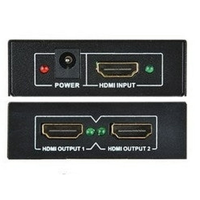 1x2 HDMI v1.4 HD Splitter - 1-In and 2-Out - 3D - 1080p - Video Amplifier Repeater