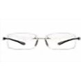 thumbnail image 3 of Reducblu Rimless Lightweight Reading Glasses for Women and Men,Frameless Rectangle Readers with Silver Arm +3.00, 3 of 4