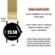 thumbnail image 4 of Correa de reloj de malla de acero inoxidable Uxcell de 12 mm, liberación rápida, correa de reloj metálica ajustable para hombres y mujeres, dorada, 4 of 7