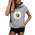 thumbnail image 1 of Sweat à Capuche Mode Grande Taille pour Femmes Manches Courtes Blouse Ample, 1 of 3