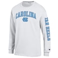 thumbnail image 2 of Men's Champion  White North Carolina Tar Heels Arch Over Logo 2-Hit Long Sleeve T-Shirt, 2 of 3